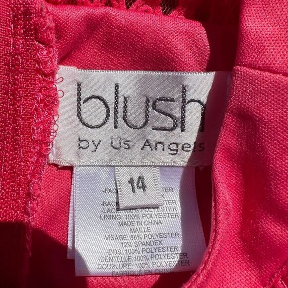 US Angels Girls Pink Sleeveless Party Dress Size 14 - Picture 5 of 5